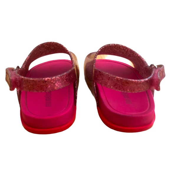 MINI MELISSA Pink Glitter Beach Slide Sandal-Size 7 (toddler) - Picture 6 of 7
